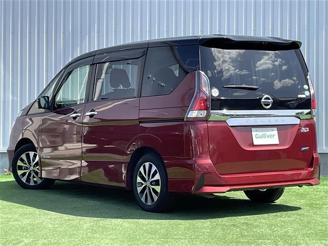 ハイウェイスター　禁煙車　社外フローティングナビ　後席モニター　全方位　バックカメラ　両側電動　ハンズフリーオートスライド　革巻ステアリング　ＬＥＤヘッドライト　フォグライト　パーキングアシスト　リアサンシェード(43枚目)