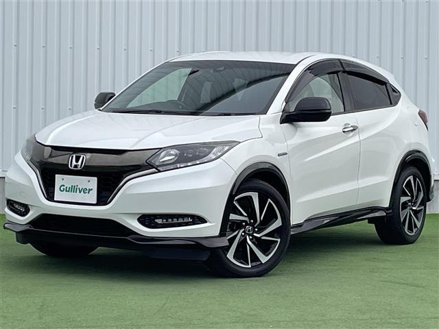 ヴェゼル ハイブリッド　禁煙車　純正８インチナビ　バックカメラ　追従型クルコン　ＬＥＤヘッドライト　ハーフレザーシート　前席シートヒーター　純正１８インチアルミ　アイドリングストップ　オートブレーキホールド　電子パーキング（11枚目）