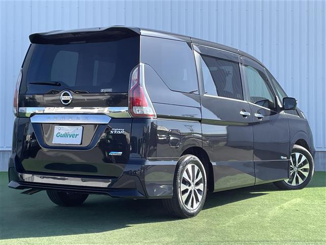 セレナ ハイウェイスター VセレクションII 禁煙 純正9型ナビ 後席モニター エマージェンシーブレーキ パーキングアシスト 踏み間違い衝突防止アシスト 車線逸脱警報 衝突安全ボディ サイドインパクトバー LEDヘッド 全方位カメラ ETC(36枚目)