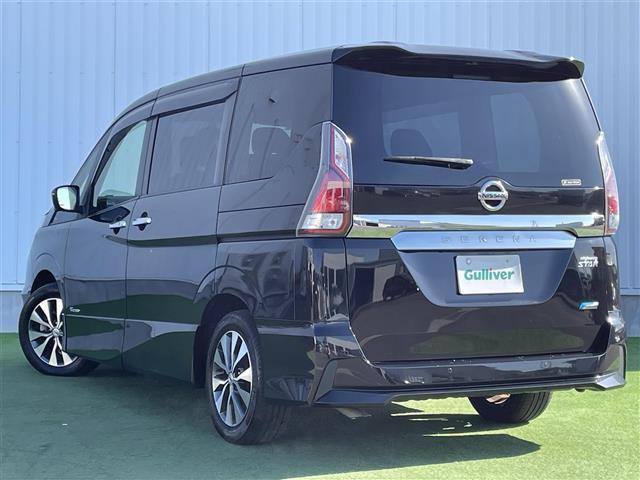 セレナ ハイウェイスター VセレクションII 禁煙 純正9型ナビ 後席モニター エマージェンシーブレーキ パーキングアシスト 踏み間違い衝突防止アシスト 車線逸脱警報 衝突安全ボディ サイドインパクトバー LEDヘッド 全方位カメラ ETC(43枚目)