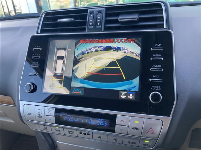 ランドクルーザープラド TX Lパッケージ 禁煙車 純正9型ナビ 全方位カメラ ベージュレザー シートベンチレーション プリクラッシュセーフティ レーダークルコン ソナー BSM LEDオートヘッドライト ビルトインETC プッシュスタート(3枚目)