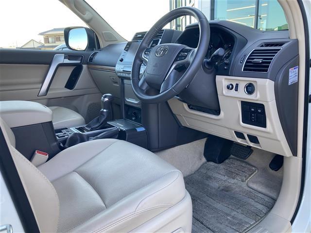 ランドクルーザープラド TX Lパッケージ 禁煙車 純正9型ナビ 全方位カメラ ベージュレザー シートベンチレーション プリクラッシュセーフティ レーダークルコン ソナー BSM LEDオートヘッドライト ビルトインETC プッシュスタート(20枚目)