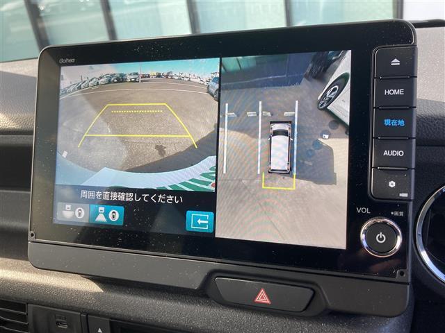 Ｎ－ＢＯＸカスタム コーディネートスタイル　禁煙車　純正９型ナビ　全方位カメラ　両側パワスラ　ホンダセンシング　レーンキープ　レーダークルコン　ハーフレザーシート　シートヒーター　ロールサンシェード　ＬＥＤオートヘッドライト　ＥＴＣ　スペアキー（3枚目）
