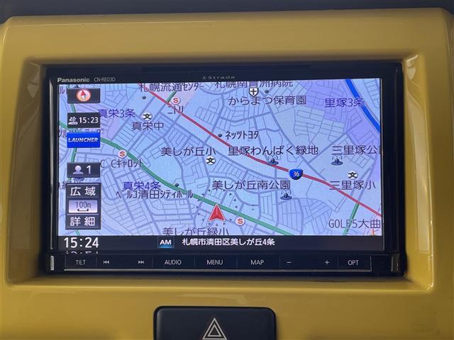 ハスラー G ワンオーナー/社外メモリナビ/バックカメラ/純正エンジンスターター/フルセグ/衝突軽減ブレーキ/横滑り防止装置/アイドリングストップ/シートヒーター/ダウンヒルアシストコントロール(3枚目)