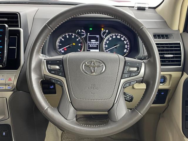 ランドクルーザープラド ＴＸ　Ｌパッケージ　ＴＲＤエアロ／ムーンルーフ／ＫＥＮＷＯＯＤフローディングナビ／バックカメラ／トヨタセーフティセンス／ベージュレザー／パワーシート／シートヒーター／エアシート／バグガード／リアラダー／純正ＡＷ／ＬＥＤ（15枚目）