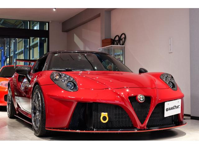 4C ベースグレード 社外ナビ 2オーナー車 アラゴスタ車高調 アドバンレーシング Genovaフロントバンパー 社外マフラー KOSHIカーボンドアパネル Kansaiシートベルトブラケット(5枚目)