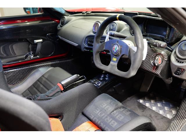 4C ベースグレード 社外ナビ 2オーナー車 アラゴスタ車高調 アドバンレーシング Genovaフロントバンパー 社外マフラー KOSHIカーボンドアパネル Kansaiシートベルトブラケット(8枚目)