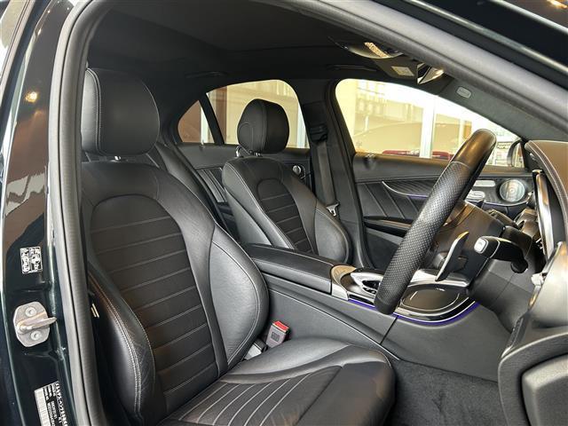 Cクラス C43 4マチック レーダーセーフティPKG パノラミックスライディングルーフ HUD Burmester 純正ナビ TV バックカメラ 黒革シートヒーター パワーシート マルチビームLED 19インチAW キーレスゴー(7枚目)