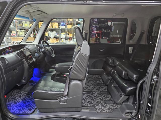 タント カスタムＸ　ローダウン　後期　Ｂｌｕｅｔｏｏｔｈ接続　フルセグ　ＥＴＣ　エコアイドル　スマートキー　パワスラ　足元イルミ　ピラーレス　フルフラットシート　シートカバー　オートエアコン　ルームクリーニング済み（56枚目）