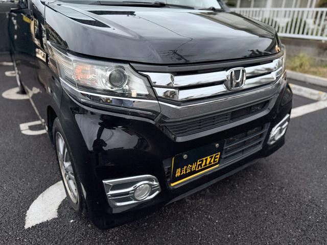 Ｎ－ＷＧＮカスタム Ｇ・ターボパッケージ　全国対応１年保証付　禁煙車　半革シート　衝突軽減ブレーキ　ターボ　パドルシフト　クルコン　プッシュスタート　スマートキ　フルオートエアコン　ＨＩＤヘッドライト　フルエアロ　１４インチアルミ　ローダウン（31枚目）