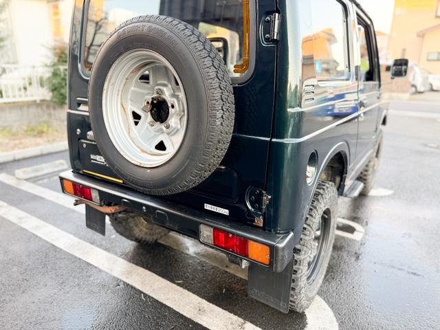 ジムニー ワイルドウインドリミテッド　ターボ　４ＷＤ　ＡＴ　ＬＴゴツゴツタイヤ　４ナンバー構造変更車　公認リフトアップ　ショートバンパー　ＡＭＦデッキ　デフロック　ルーフキャリア　レザー調シートカバー　エアコン　パナソニックＥＴＣ（21枚目）
