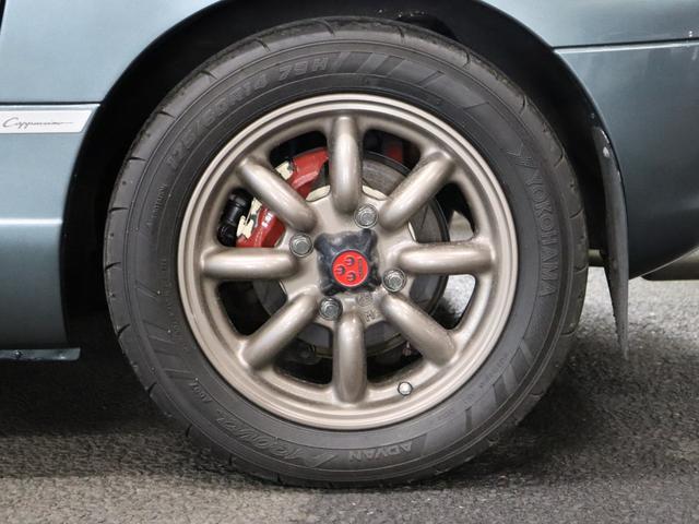 カプチーノ ベースグレード　禁煙／ＷＡＴＡＮＡＢＥ１４ＡＷ／前置きＩＣ／オイルクーラー／タイベル交換済み／スズキスポーツマフラー／ＭＯＮＳＴＥＲ車高調／フルバケ／ＢＬＩＴＺブースト計／ＮＡＲＤＩステアリング／カスタムパーツ（14枚目）