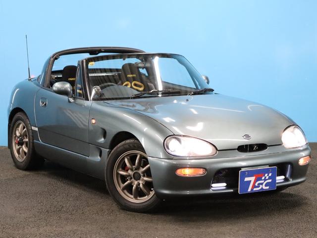 カプチーノ ベースグレード　禁煙／ＷＡＴＡＮＡＢＥ１４ＡＷ／前置きＩＣ／オイルクーラー／タイベル交換済み／スズキスポーツマフラー／ＭＯＮＳＴＥＲ車高調／フルバケ／ＢＬＩＴＺブースト計／ＮＡＲＤＩステアリング／カスタムパーツ（22枚目）