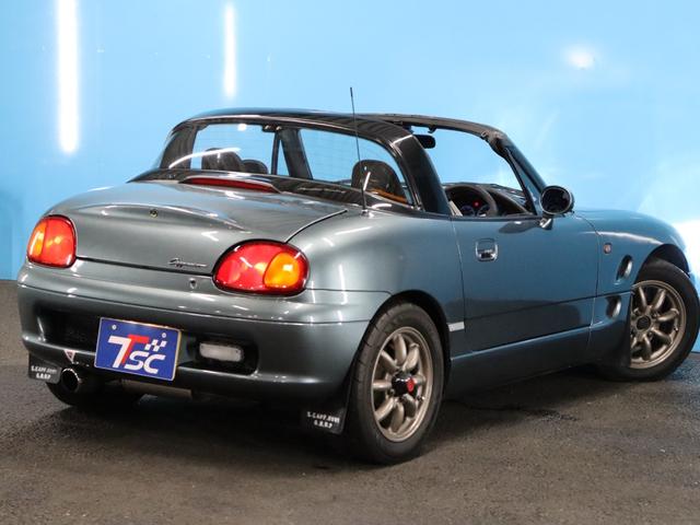 カプチーノ ベースグレード　禁煙／ＷＡＴＡＮＡＢＥ１４ＡＷ／前置きＩＣ／オイルクーラー／タイベル交換済み／スズキスポーツマフラー／ＭＯＮＳＴＥＲ車高調／フルバケ／ＢＬＩＴＺブースト計／ＮＡＲＤＩステアリング／カスタムパーツ（33枚目）