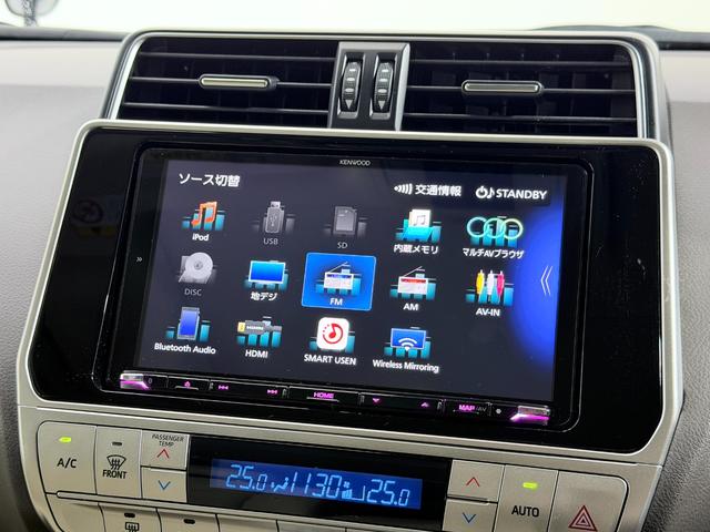 ランドクルーザープラド TX Lパッケージ サンルーフ ベージュ本革シート 9incナビTV バックカメラ パワーシート/ヒーター/エアコン レーダーC 衝突軽減B レーンアシスト オートハイビーム ダウンヒルアシスト 前後ドライブレコーダー(4枚目)
