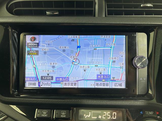 アクア Ｇ　Ｇ’ｓ　社外ナビ　フルセグＴＶ／ＣＤ／ＤＶＤ／Ｂｌｕｅｔｏｏｔｈ接続　バックカメラ　ハーフレザーシート　プッシュスタート　スマートキー　オートライト　フォグランプ　　ＥＴＣ　前後ドライブレコーダー（32枚目）