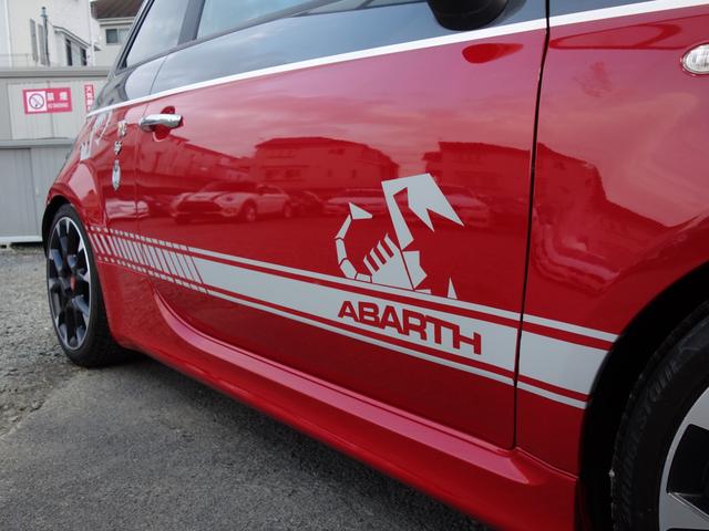 アバルト595 ツーリズモ 右ハンドル オートマMTモード付き ターボ パドルシフト 黒革シート HID 社外アンドロイドナビ ETC クリアランスソナー オートエアコン 純正17インチアルミ 禁煙車(48枚目)