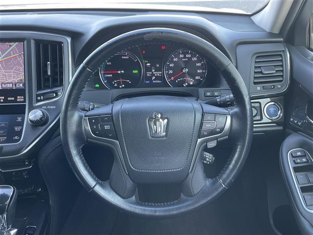 クラウンハイブリッド アスリートG 純正ナビ(フルセグTV/BT/CD/DVD/FM/AM) バックカメラ 衝突被害軽減システム 車線逸脱警報 クルーズコントロール サンルーフ レザーシート 横滑り防止装置シートヒーターベンチレーション(10枚目)