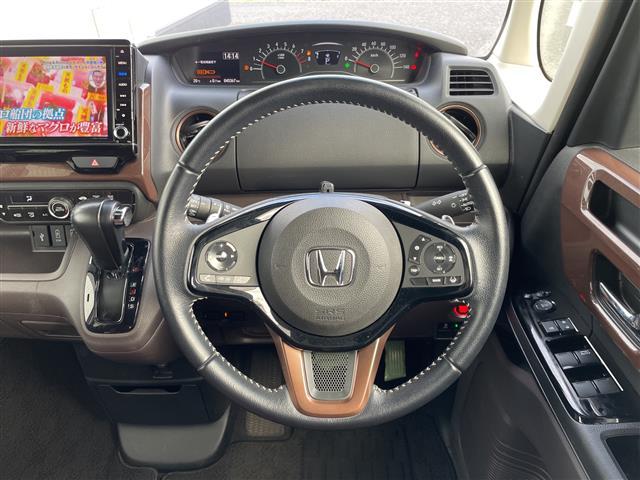 Ｎ－ＢＯＸ Ｇ・Ｌターボホンダセンシングカッパーブラウンスタイル　純正８インチナビ／フルセグＴＶ／両側パワースライドドア／ＥＴＣ／追従式クルーズコントロール／パドルシフト／バックカメラ／ＬＥＤヘッドライト／リアロールサンシェード／シートバックテーブル／禁煙車（10枚目）