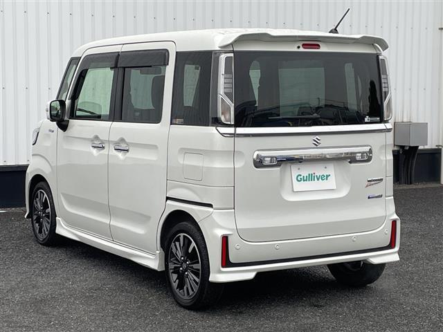 スペーシアカスタム ハイブリッドＸＳターボ　全方位カメラ／ヘッドアップディスプレイ／パドルシフト／リアサーキュレーター／純正８インチメモリナビ／両側パワスラ／シートヒーター／前後ドラレコ／追従クルコン／レーンキープ／ハーフレザーシート／ＥＴＣ（40枚目）