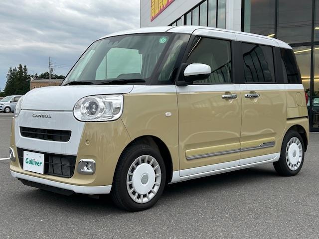 ムーヴキャンバス ストライプスG スマートアシスト 社外ナビ フルセグTV DVD Bluetooth バックカメラ 両側パワースライドドア シートヒーター 保温機能付カップホルダー コーナーセンサー LEDライト 純正フロアマット(35枚目)