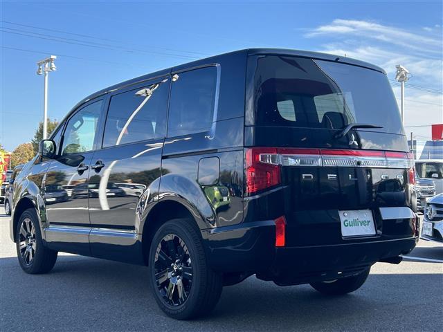 デリカＤ：５ ブラックエディション　登録済未使用車　ｅーアシスト　ＡＬＰＩＮＥ１１インチナビ　ＡＬＰＩＮＥ１２．８インチフリップダウンモニター　バックカメラ　両側パワースライド　黒革シート　シートヒーター　ステアリングヒーター（34枚目）