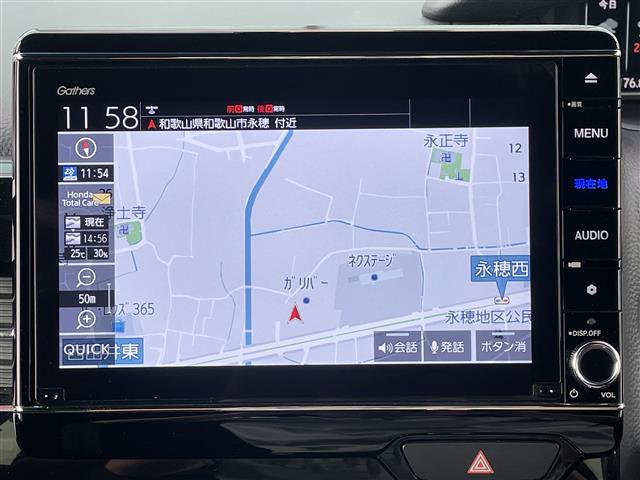 Ｎ－ＢＯＸカスタム Ｌターボ　後期型　純正ナビ　バックカメラ　ビルトインＥＴＣ　両側パワスラ　シートヒーター　ハーフレザーシート　オートライト　ＬＥＤヘッドライト　オートホールド　パドルシフト　ドラレコ　衝突軽減ブレーキ（2枚目）