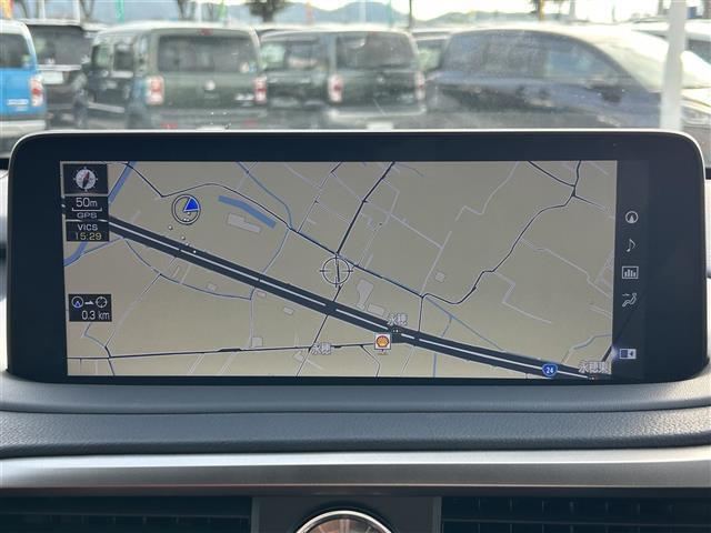 RX RX450h Fスポーツ 純正ナビ 全方位 革温冷席 AC100V HUD ACC ドラレコ ETC 衝突軽減 横滑り防止 コーナーセンサー レーンキープ パワーバックドア ステアリングヒーター オートライト BSM 純正AW(2枚目)