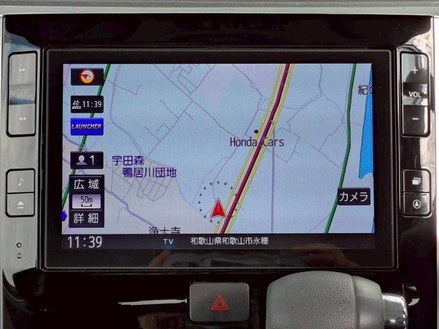 タント カスタムＸ　トップエディションＳＡＩＩＩ　純正ナビ　全方位　両側電動扉　温席　衝突軽減　フルセグＴＶ　横滑り防止機能　アイドリングストップ　ＥＴＣ　ＬＥＤヘッドライト　オートライト　オートマチックハイビーム　フォグランプ　プッシュスタート（2枚目）