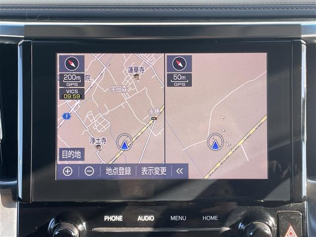アルファードハイブリッド ＳＲ　Ｃパッケージ　純正ナビ　ＤＶＤ　バックカメラ　モデリスタ製エアロ　ＢＳＭ　サンルーフ　純正フリップダウン　レザーシート　シートヒーター　ベンチレーション　パワーバックドア　デジタルインナーミラー　両側パワスラ（2枚目）