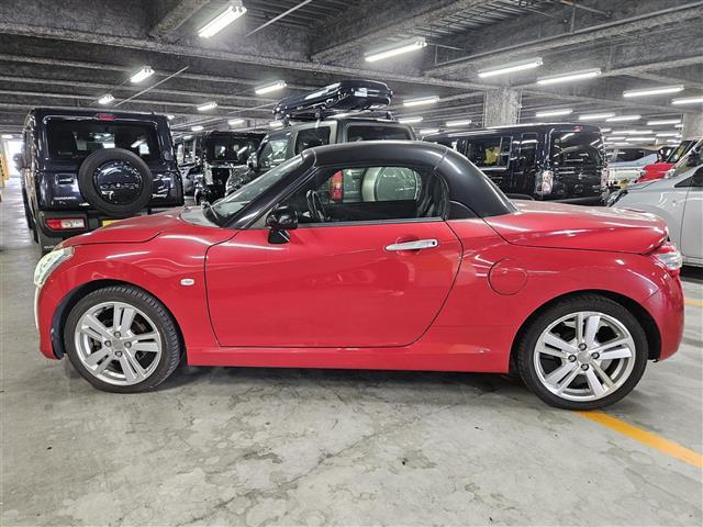 コペン ローブ 純正ナビ フルセグ ETC LEDヘッドライト ブラックインテリアパック ロッソモデロマフラー 純正16インチアルミ アイドリングストップ トランクリッドイージクローザー スマートキー 禁煙車(12枚目)