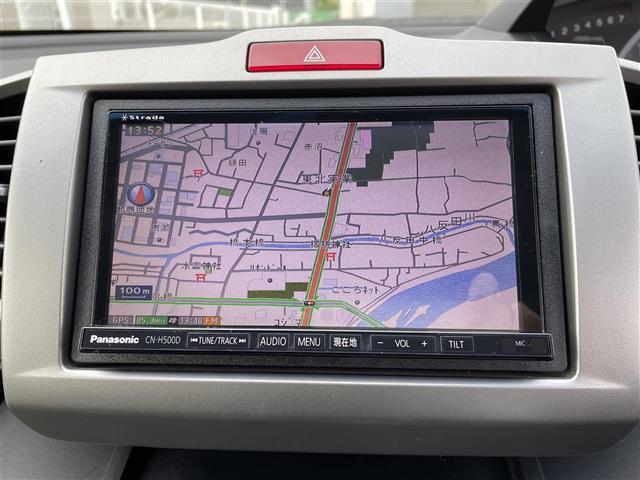 フリード G ジャストセレクション 社外HDDナビ/フルセグ/DVD 左側パワースライド HIDライト 社外14インチアルミ オートライト ETC 社外フリップダウン キーレス 電格ウィンカーミラー(15枚目)