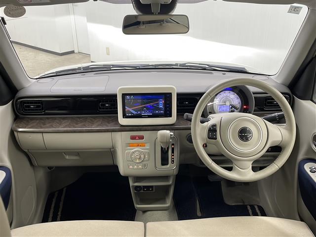 アルトラパン モード 社外メモリナビ 地デジ DVD CD 全方位カメラ装着車両(ナビ連動無し) 衝突軽減ブレーキ レーンキープアシスト 横滑り防止装置 社外13インチアルミホイール 純正LEDヘッドライト(2枚目)