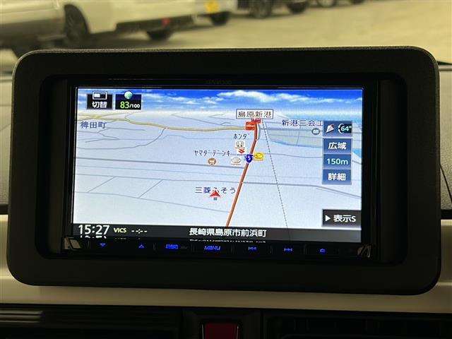 ムーヴキャンバス ストライプスＸ　社外ナビ　フルセグ　バックカメラ　ＥＴＣ　前後ドライブレコーダー　両側パワースライドドア　スマートアシスト　コーナーセンサー　プッシュスタート　スマートキー　オートハイビーム（5枚目）