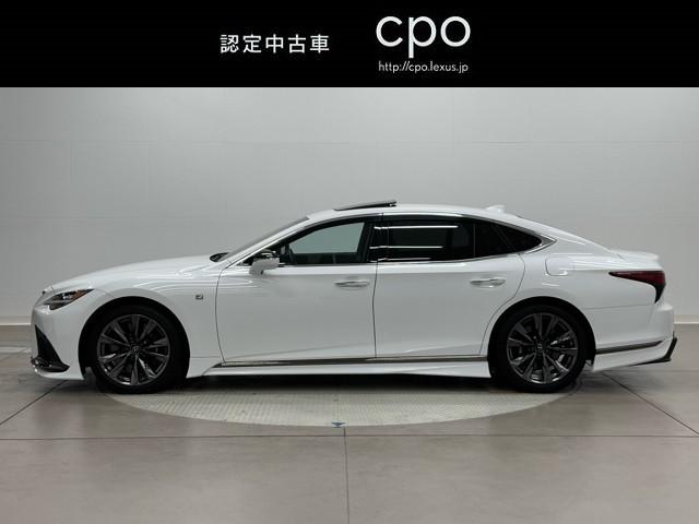 LS LS500 Fスポーツ エアロ サンル-フ LEDヘッド エアコン ETC車載器 記録簿 スマキー 本革シート AUX Pシート 横滑り防止装置 盗難防止システム TVナビ メモリーナビ アルミホイール バックカメラ(5枚目)
