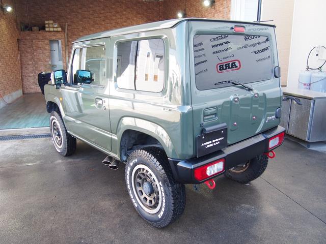 ジムニー XC 4AT リフトアップ DAMDグリル 前後ハイブリバンパー サイド出しマフラー WORKアルミ ジオランダーAT4タイヤ(4枚目)