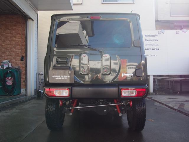 ジムニー XC 4AT リフトアップ DAMDグリル 前後ハイブリバンパー サイド出しマフラー WORKアルミ ジオランダーAT4タイヤ(5枚目)