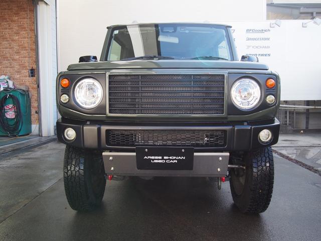 ジムニー XC 4AT リフトアップ DAMDグリル 前後ハイブリバンパー サイド出しマフラー WORKアルミ ジオランダーAT4タイヤ(9枚目)