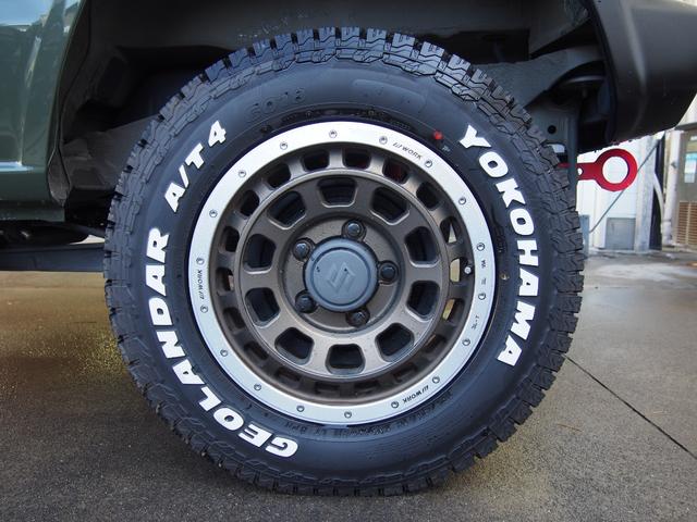 ジムニー XC 4AT リフトアップ DAMDグリル 前後ハイブリバンパー サイド出しマフラー WORKアルミ ジオランダーAT4タイヤ(16枚目)