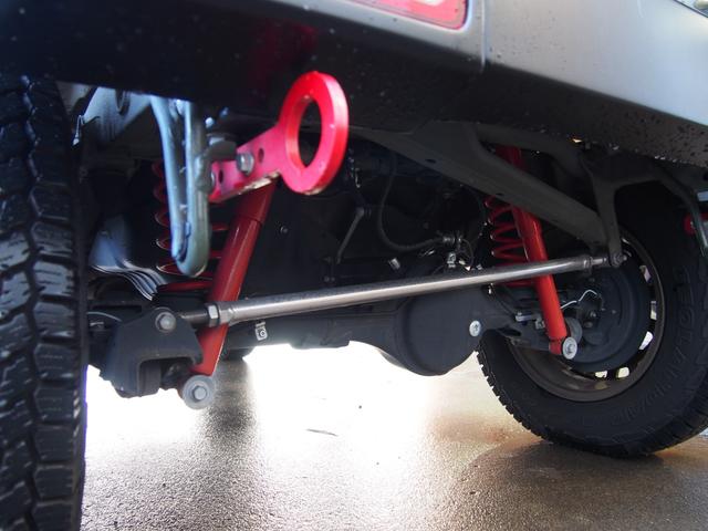 ジムニー XC 4AT リフトアップ DAMDグリル 前後ハイブリバンパー サイド出しマフラー WORKアルミ ジオランダーAT4タイヤ(17枚目)