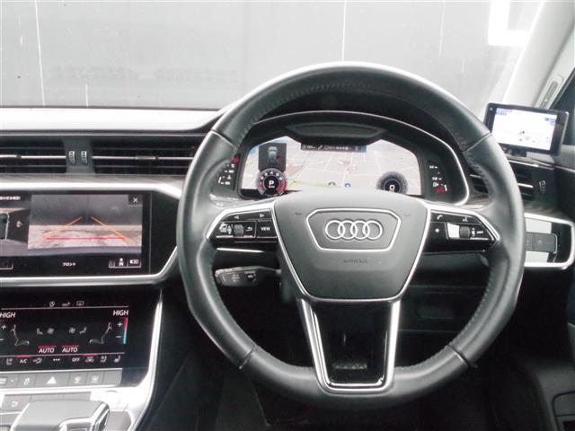 Ａ６アバント ５５ＴＦＳＩクワトロ　ラグジュアリー　ワンオーナーＡｕｄｉプレセンスレーンアシストサイドアシストアダプティブクルー　ズ純正ナビフルセグＴＶ全方位カメラパーキングエイド黒革シートパワーシートシートヒーターエアシートバングアンドオルフセン（3枚目）