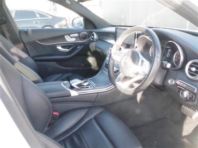 Cクラス C200 4マチックアバンギャルド AMGライン アクティブブレーキアシストレーンチェンジアシストブラインドスポットアテンションアシスト純正HDDナビフルセグTVバックカメラDSRC黒革シートパワーシートシートヒーターエアサスマルチビームLED(16枚目)