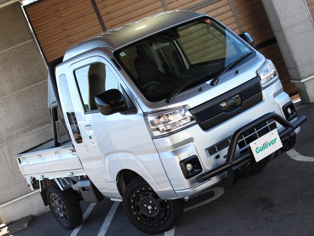 ハイゼットトラック ジャンボエクストラ 衝突軽減 リフトアップ 猪狩バンパーガード 荷台ロールバー MLJホイール ヨコハマジオランダーX-AT スマートキー アイドリングストップ 純正LEDヘッドライト LEDフォグランプ(9枚目)