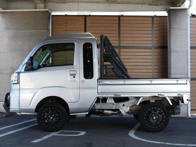 ハイゼットトラック ジャンボエクストラ 衝突軽減 リフトアップ 猪狩バンパーガード 荷台ロールバー MLJホイール ヨコハマジオランダーX-AT スマートキー アイドリングストップ 純正LEDヘッドライト LEDフォグランプ(16枚目)