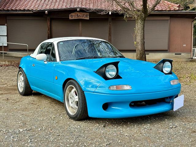 ユーノスロードスター ノーマルベース ノーマルベース(2名)TEIN車高調/軽量化フライホイール/KTSインテークパイプ/社外エキマニ/HKSマフラー/スタビリンク/タイミングベルト交換済み/15インチ社外ホイール(4枚目)