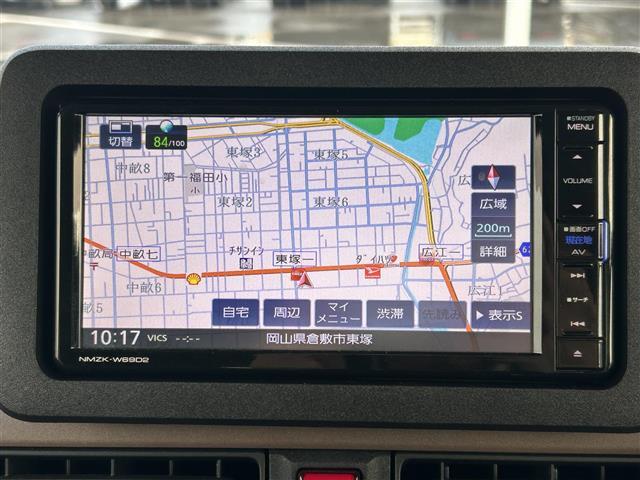 ムーヴキャンバス セオリーＧ　社外ナビ　全方位カメラ　両側パワスラ　衝突軽減ブレーキ　コーナーセンサー　アイドリングストップ　電子パーキング　オートライト　シートヒーター　プッシュスタート　スマートキー　純正フロアマット（2枚目）