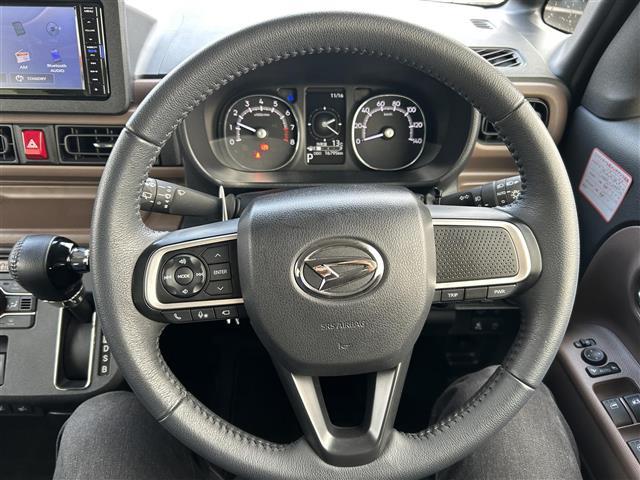 ムーヴキャンバス セオリーＧ　社外ナビ　全方位カメラ　両側パワスラ　衝突軽減ブレーキ　コーナーセンサー　アイドリングストップ　電子パーキング　オートライト　シートヒーター　プッシュスタート　スマートキー　純正フロアマット（14枚目）