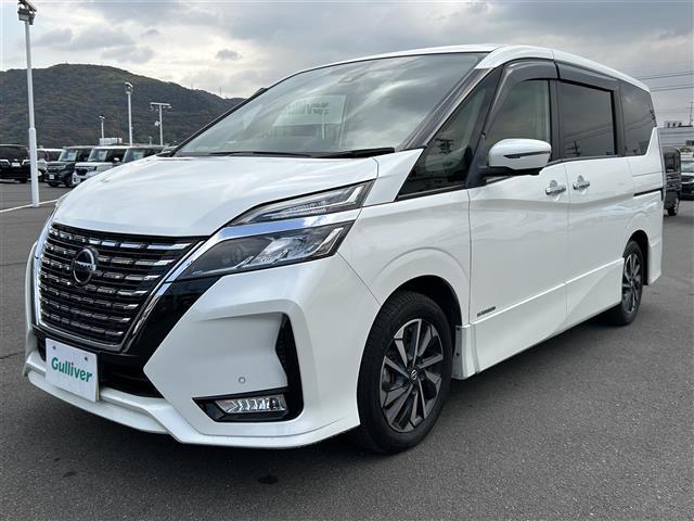 セレナ ハイウェイスターV 社外10インチナビ フリップダウンモニター 全方位カメラ 両側パワスラ ETC BSM コーナーセンサー 衝突軽減 クルーズコントロール アイドリングストップ 16インチ純正AW LEDヘッドライト(35枚目)