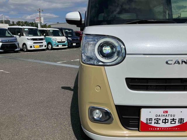 ムーヴキャンバス ストライプスＧ　両側電動スライドドア　ＬＥＤヘッドライト＆フォグランプ　シートヒーター　保温カップホルダー　電動駐車ブレーキ　バックカメラ　ステアリングスイッチ　コーナーセンサー　衝突被害軽減ブレーキ（3枚目）