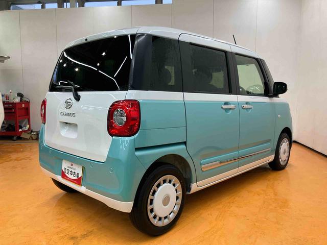 ムーヴキャンバス ストライプスＧターボ　衝突回避支援システム　横滑り防止装置　アダプティブクルーズコントロール　ホールド機能付き電動パーキングブレーキ　置きラクボックス　ホットカップホルダー　前席シートヒーター　前後コーナーセンサー（7枚目）